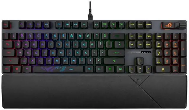 Main image of ASUS ROG Scope II X ABS Wired Gaming Keyboard, RGB lighting, Full-key hot-swappable switches, one-click desktop hiding, Suitable for gaming and office work, Support Win, Black, Ice Storm Switch