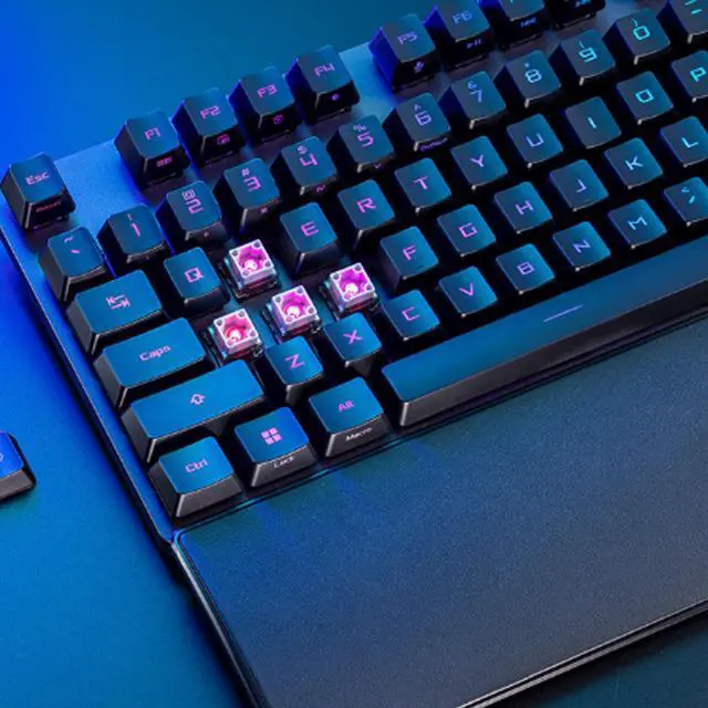 Alt view image 5 of 7 - ASUS ROG Scope II X ABS Wired Gaming Keyboard, RGB lighting, Full-key hot-swappable switches, one-click desktop hiding, Suitable for gaming and office work, Support Win, Snow Switch, Black,