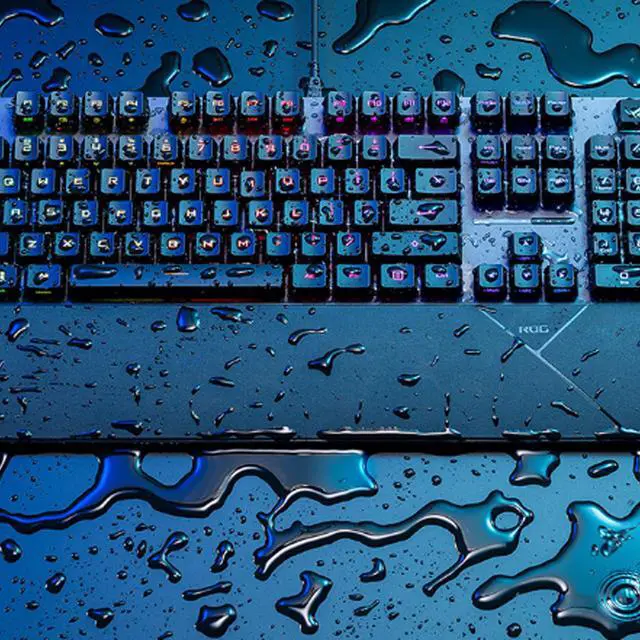 Alt view image 6 of 7 - ASUS ROG Scope II X ABS Wired Gaming Keyboard, RGB lighting, Full-key hot-swappable switches, one-click desktop hiding, Suitable for gaming and office work, Support Win, Snow Switch, Black,