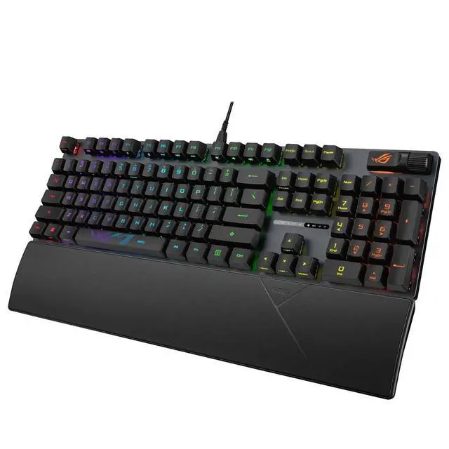 Alt view image 3 of 7 - ASUS ROG Scope II X ABS Wired Gaming Keyboard, RGB lighting, Full-key hot-swappable switches, one-click desktop hiding, Suitable for gaming and office work, Support Win, Snow Switch, Black,