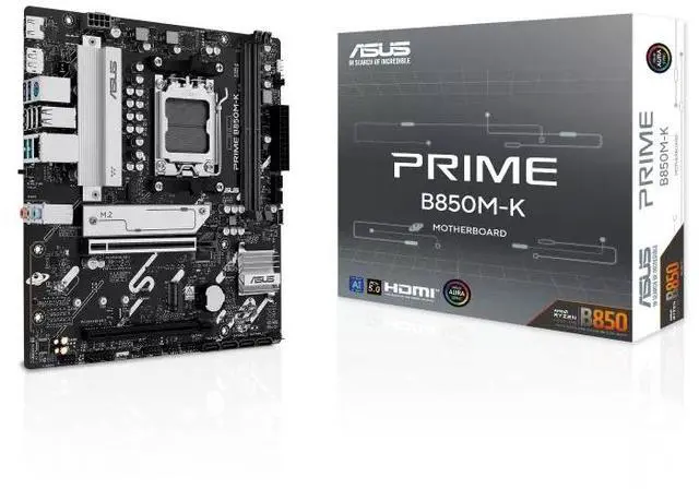 Alt view image 7 of 7 - ASUS PRIME B850M-K Motherboard & AMD Ryzen7 9800X3D CPU Combo, AMD B850 mATX motherboard, AM5, PCIe 5.0 Ready, two M.2 slots, Realtek 2.5Gb Ethernet, rear USB 10Gbps Type-A