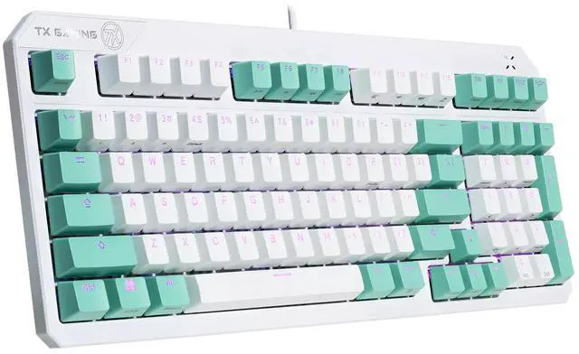 Alt view image 5 of 7 - ASUS TUF TX98 Wired Gaming Mechanical Keyboard, RGB optical mechanical switches, 104 keys, full anti-ghosting, suitable for gaming and office work, Support Windows, Moonlight White, Red Switch