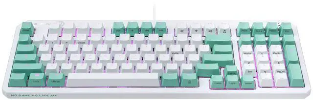 Alt view image 4 of 7 - ASUS TUF TX98 Wired Gaming Mechanical Keyboard, RGB optical mechanical switches, 104 keys, full anti-ghosting, suitable for gaming and office work, Support Windows, Moonlight White, Blue Switch