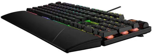 Alt view image 3 of 7 - ASUS ROG Scope II X PBT Wired Gaming Keyboard, RGB lighting, Full-key hot-swappable switches, one-click desktop hiding, Suitable for gaming and office work, Support Win, Black, Ice Storm Grey Switch