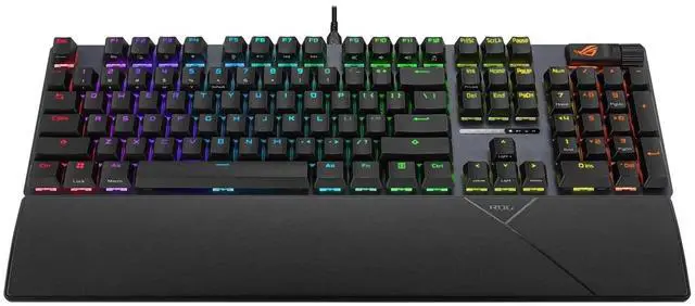 Alt view image 7 of 7 - ASUS ROG Scope II X PBT Wired Gaming Keyboard, RGB lighting, Full-key hot-swappable switches, one-click desktop hiding, Suitable for gaming and office work, Support Win, Black, Ice Storm Grey Switch