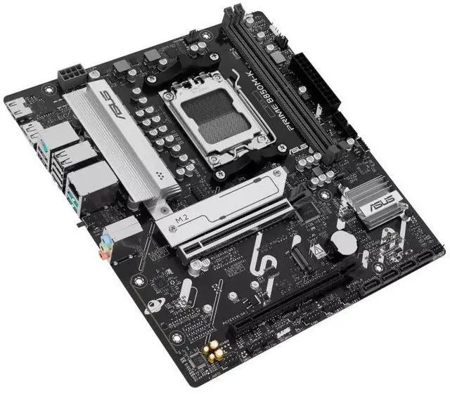 Alt view image 6 of 7 - ASUS PRIME B850M-K Motherboard & AMD Ryzen 9 9900X3D CPU Combo, AMD B850 mATX motherboard, AM5, PCIe 5.0 Ready, two M.2 slots, Realtek 2.5Gb Ethernet, rear USB 10Gbps Type-A,