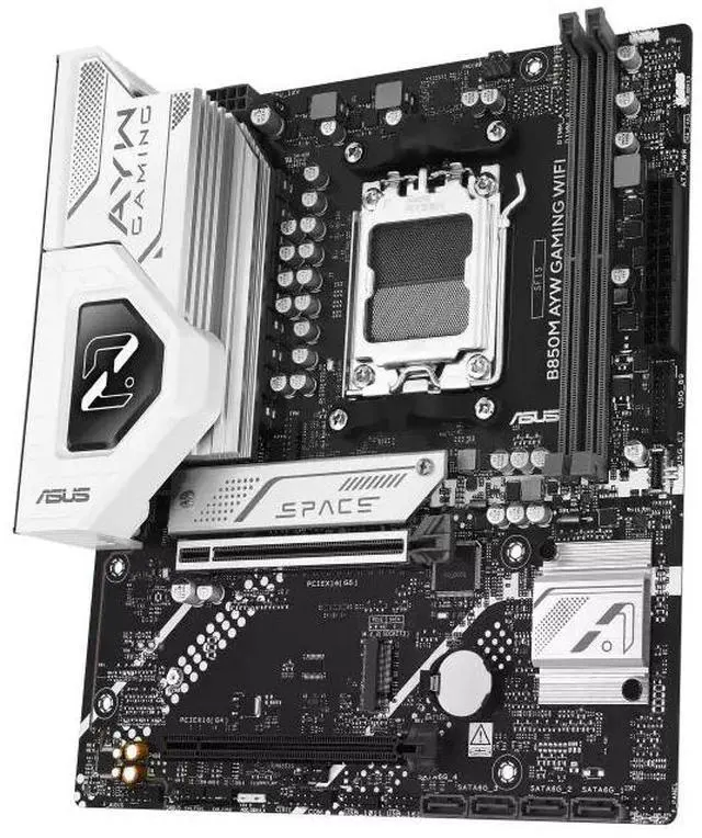 Alt view image 5 of 7 - ASUS B850M AYW GAMING WIFI Motherboard & AMD Ryzen 9 9900X CPU Combo, AMD B850 micro-ATXmotherboard AM5, DDR5, PCle 5.0Ready, Wi-Fi 6,Realtek 2.5Gb Ethernet