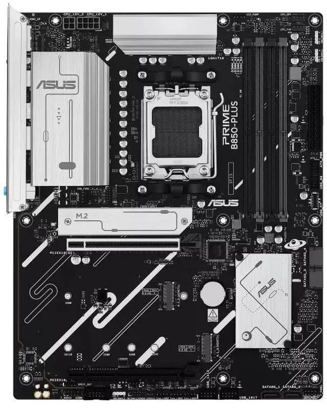 Alt view image 2 of 7 - ASUS PRIME B850-PLUS Motherboard & AMD Ryzen 9 9950X CPU Combo, AMD B850 ATX motherboard AM5 DDR5, PCle 5.0 Ready, three M.2slots, Realtek 2.5Gb Ethernet,DisplayPort, rear USB10Gbps Type-A & Type-c