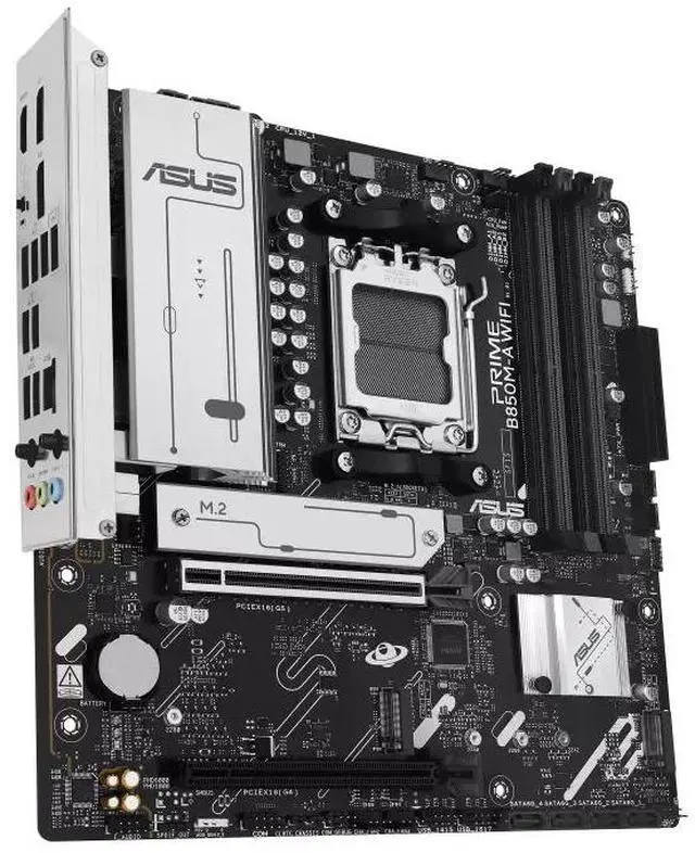 Alt view image 6 of 7 - ASUS PRIME B850M-A WIFI Motherboard & AMD Ryzen 9 9900X3D CPU Combo, AMD B850 (AM5 Socket) micro-ATX, PCIe 5.0 Ready,three M.2 slots,Wi-Fi 6E,Realtek 2.5Gb Ethernet,front USB 5Gbps Type-C support