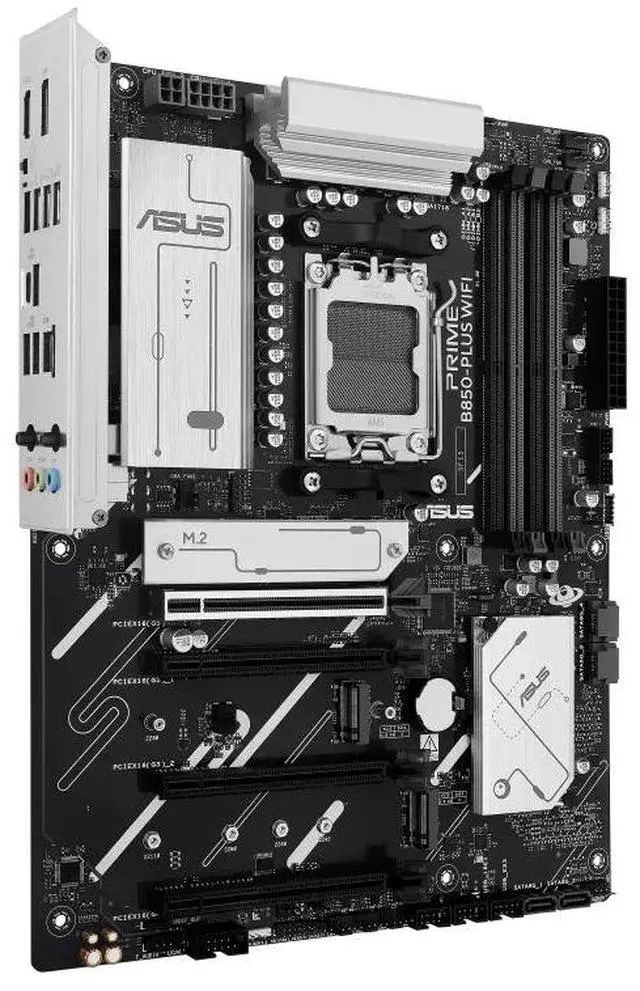 Alt view image 5 of 7 - ASUS PRIME B850-PLUS WIFI Motherboard & AMD Ryzen 5 9600X CPU Combo, AMD B850 ATX motherboard AM5 DDR5, PCle 5.0 Ready, three M.2slots, Wi-Fi 6E, Realtek 2.5GbEthernet, BlOS FlashBack, AuraSync