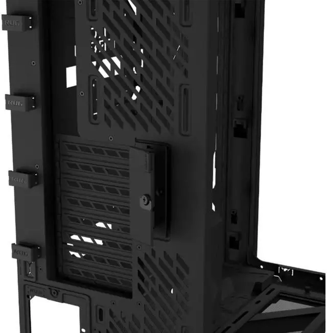Alt view image 2 of 6 - ASUS ROG Cronox GR801 Direct Luxury Edition Mid-Tower Case, Supports E-ATX and BTF motherboards, Brushed aluminum frame, Supports 14 120mm fans, 10 preset lighting effects, Black