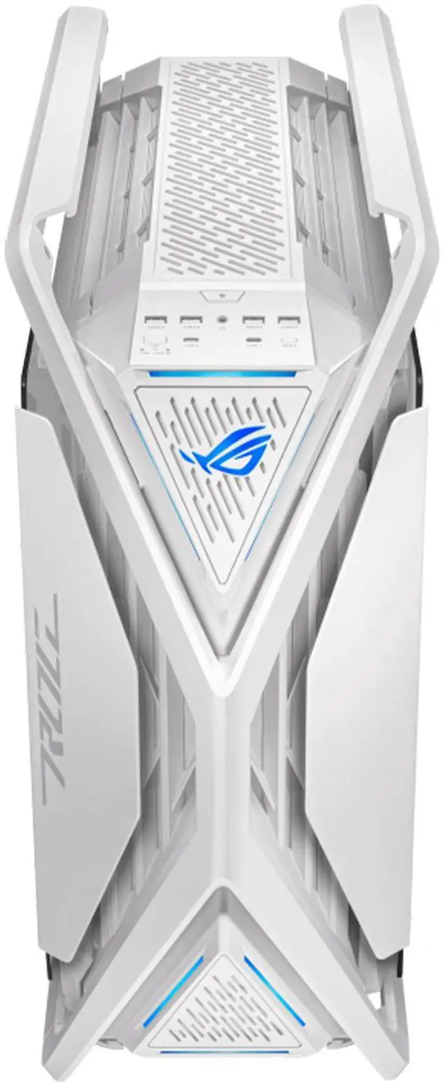 Alt view image 3 of 7 - ASUS ROG GR701 full-tower case, Compatible with ATX and EATX motherboards, Featuring an aluminum alloy X-shaped frame, Pre-installed with four 140 mm fans, Supporting AURA SYNC lighting effects,White
