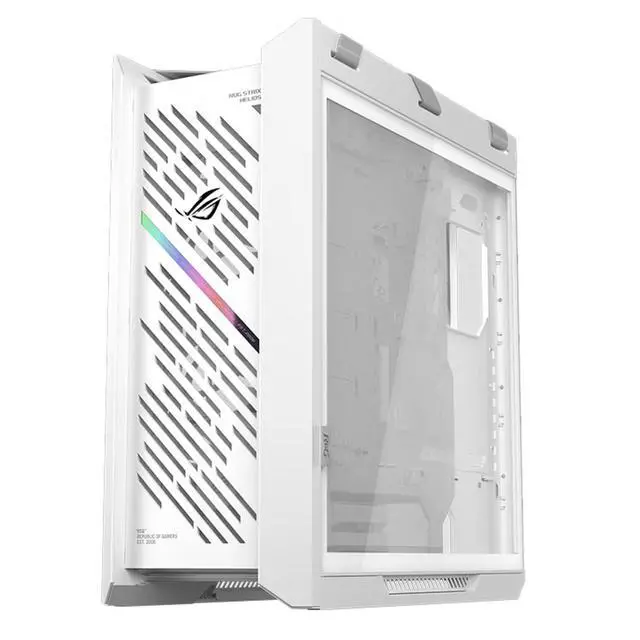 Alt view image 6 of 7 - ASUS ROG GX601S Mid-Tower Gaming Case, supports EATX motherboards, Aluminum alloy grille design, Dual tempered glass side panels, Four 140 x 28mm high-performance fans, ARGB lighting,White