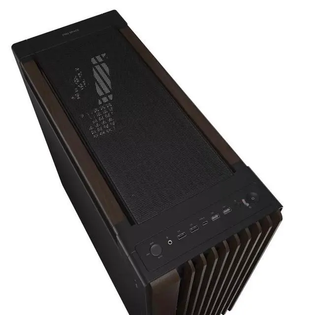 Alt view image 4 of 7 - ASUS ProArt PA602 Walnut Art Iron Edition Mid-Tower Case, Supports graphics cards up to 440mm in length, S upports 420mm coolers, Comes with one 140mm and two 200mm fans, Walnut Brown