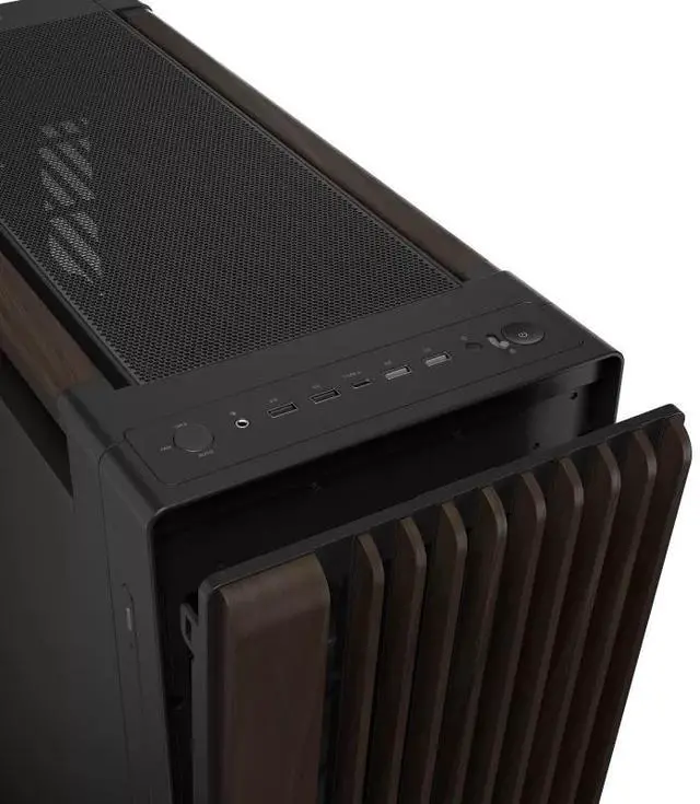 Alt view image 5 of 7 - ASUS ProArt PA602 Walnut Art Iron Edition Mid-Tower Case, Supports graphics cards up to 440mm in length, S upports 420mm coolers, Comes with one 140mm and two 200mm fans, Walnut Brown