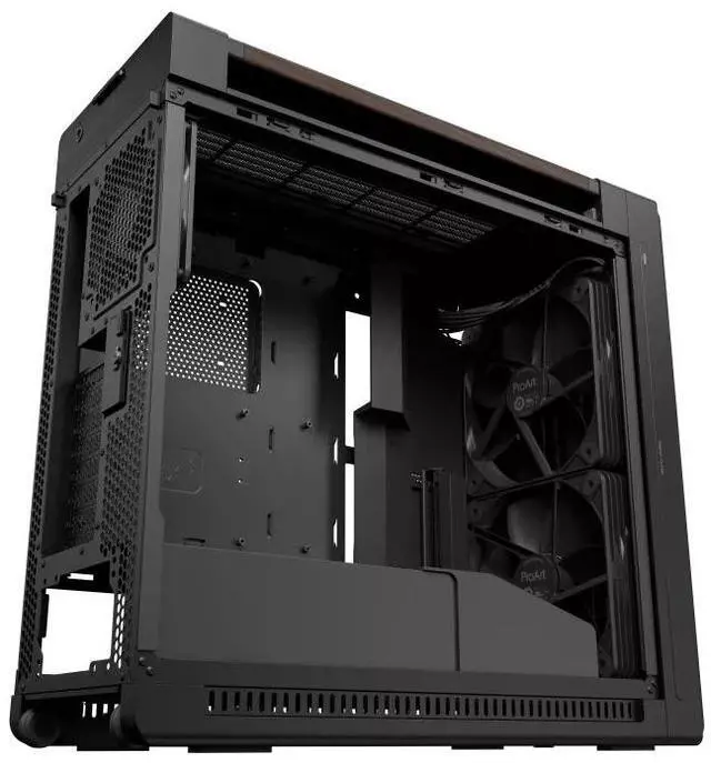 Alt view image 7 of 7 - ASUS ProArt PA602 Walnut Art Iron Edition Mid-Tower Case, Supports graphics cards up to 440mm in length, S upports 420mm coolers, Comes with one 140mm and two 200mm fans, Walnut Brown