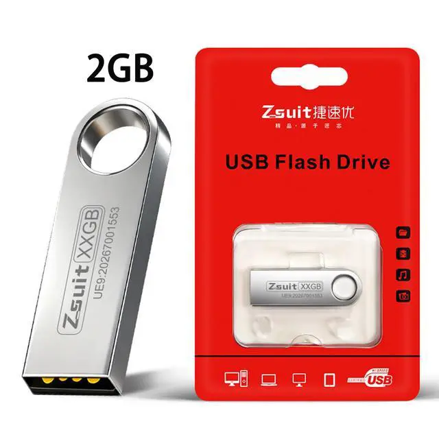Main image of Zsuit USB Flash Drive, High-Speed Flash Memory, USB 2.0 interface, S-class Chip, Waterproof and Anti magnetic, Plug and Play, Support Win98/me/2000/XP/VISA/WIN7/8/10. Mac OS9.x/LINUX 2.4 or above, 2GB