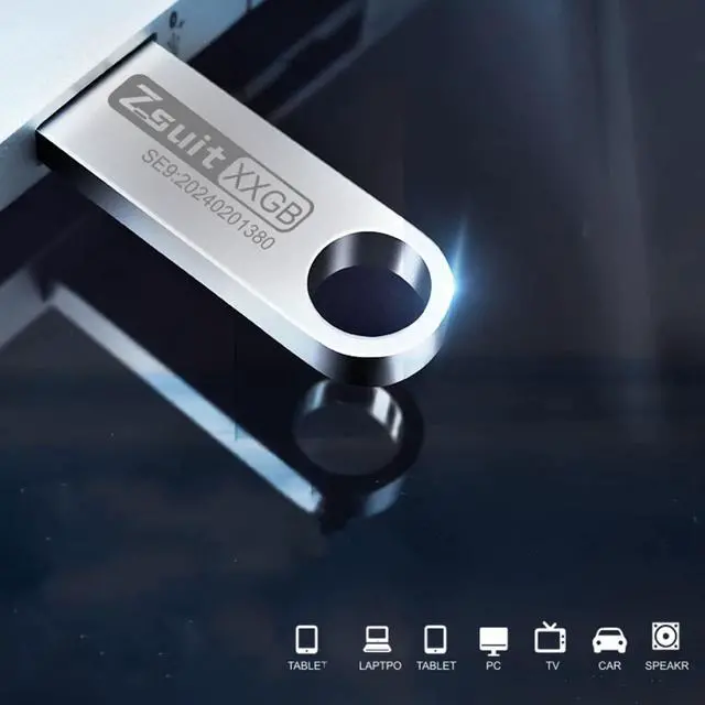 Alt view image 2 of 4 - Zsuit USB Flash Drive, High-Speed Flash Memory, USB 2.0 interface, S-class Chip, Waterproof and Anti magnetic, Plug and Play, Support Win98/me/2000/XP/VISA/WIN7/8/10. Mac OS9.x/LINUX 2.4 or above, 2GB