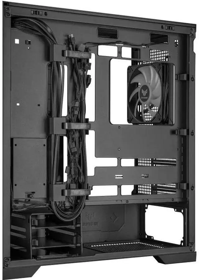 Alt view image 7 of 7 - ASUS TUF GAMING GT302 ARGB Mid-Tower Case, Equipped with 4 140 x 28 mm ARGB fans, Supports BTF 2.0 rear-mounted motherboards, Features two USB-A and USB Type-C ports, Black