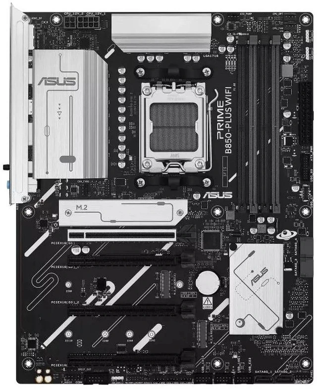 Alt view image 2 of 7 - ASUS PRIME B850-PLUS WIFI Motherboard & AMD Ryzen 7 9850X3D CPU Combo, AMD B850 ATX motherboard AM5 DDR5, PCle 5.0 Ready, three M.2slots, Wi-Fi 6E, Realtek 2.5GbEthernet, BlOS FlashBack, AuraSync