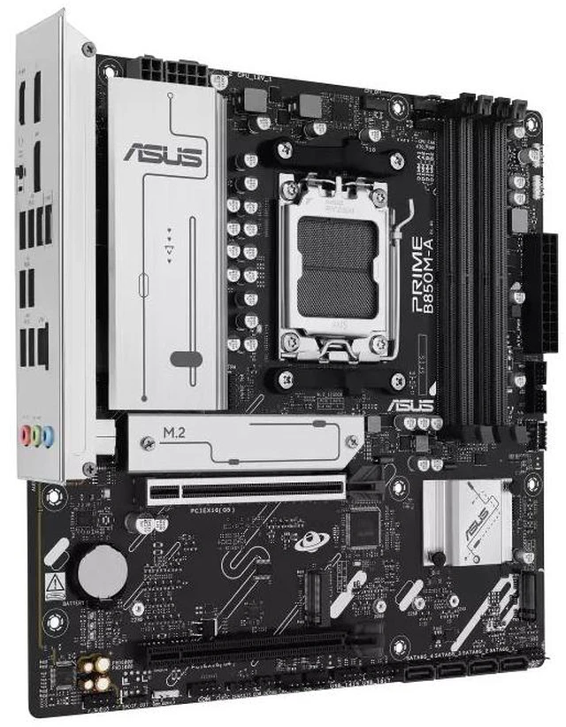 Alt view image 5 of 7 - ASUS PRIME B850M-A Motherboard & AMD Ryzen 5 9600X CPU Combo, AMD B850 (AM5 Socket) micro-ATX,5PCIe 5.0 Ready,three M.2 slots,Realtek 2.5Gb Ethernet,dual DisplayPort,front USB 5Gbps Type-C support