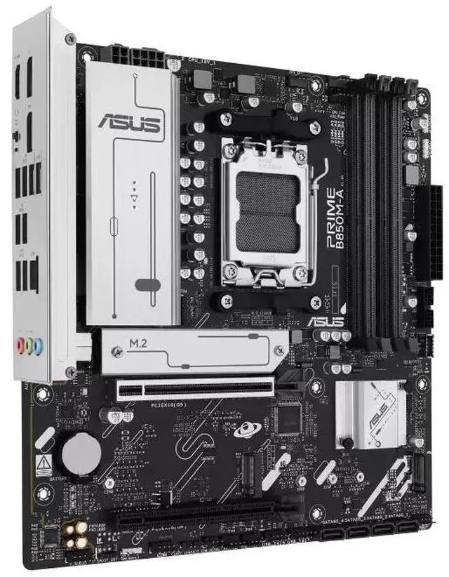 Alt view image 5 of 7 - ASUS PRIME B850M-A Motherboard & AMD Ryzen9 9900X CPU Combo, AMD B850 (AM5 Socket) micro-ATX,5PCIe 5.0 Ready,three M.2 slots,Realtek 2.5Gb Ethernet,dual DisplayPort,front USB 5Gbps Type-C support