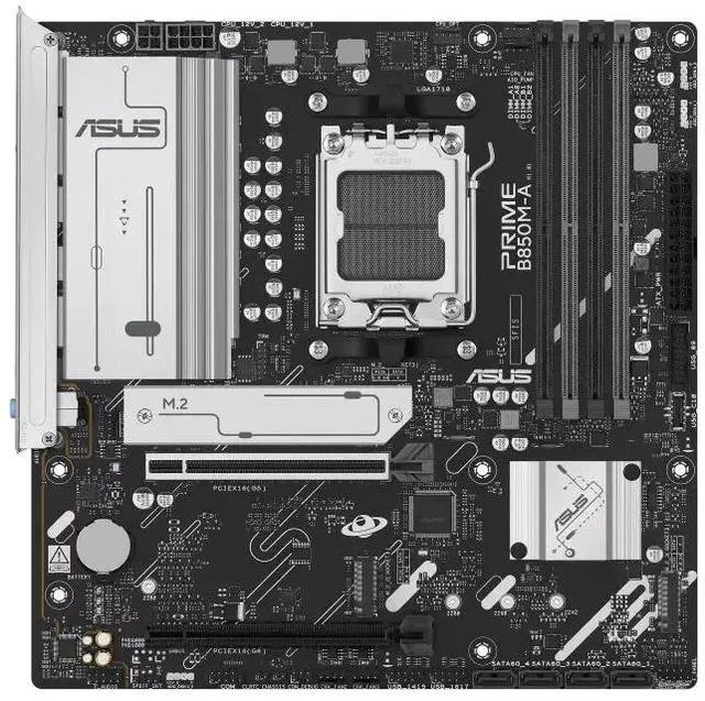 Alt view image 2 of 7 - ASUS PRIME B850M-A Motherboard & AMD Ryzen9 9900X3D CPU Combo, AMD B850 (AM5 Socket) micro-ATX,5PCIe 5.0 Ready,three M.2 slots,Realtek 2.5Gb Ethernet,dual DisplayPort,front USB 5Gbps Type-C support