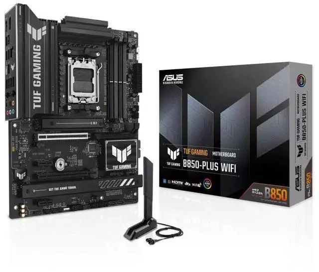 Alt view image 7 of 7 - ASUS TUF GAMING B850 PLUS WIFI Motherboard & AMD Ryzen9 9950X3D CPU Combo, AM5 interface for Rui Long 9000/8000/7000, 14+2+1 (80A) power supply, DDR5, 2.5G network / WiFi7, Dual M.2 PCIe5.0