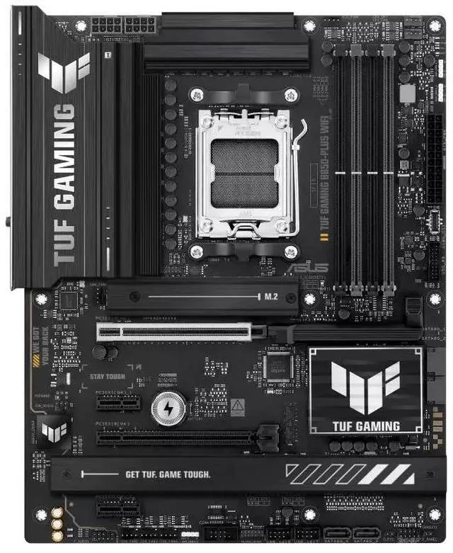 Alt view image 2 of 7 - ASUS TUF GAMING B850 PLUS WIFI Motherboard & AMD Ryzen9 9950X3D CPU Combo, AM5 interface for Rui Long 9000/8000/7000, 14+2+1 (80A) power supply, DDR5, 2.5G network / WiFi7, Dual M.2 PCIe5.0