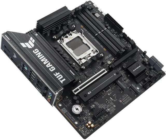 Alt view image 6 of 7 - ASUS TUF GAMING B850M-E WIFI Motherboard & AMD Ryzen 5 9600X CPU Combo, AMD B850 mATX motherboard AM5, three M.2 DisplayPort, rear USB10Gbps Type-Ceport, Bl0SFlashBack, Addressable RGB Gen2 headers