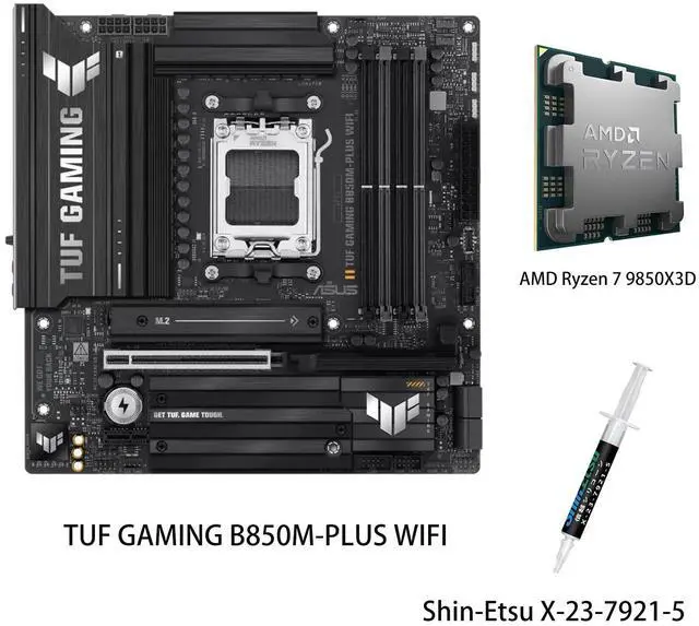 ASUS TUF GAMING B850M-PLUS WIFI Motherboard & AMD Ryzen 7