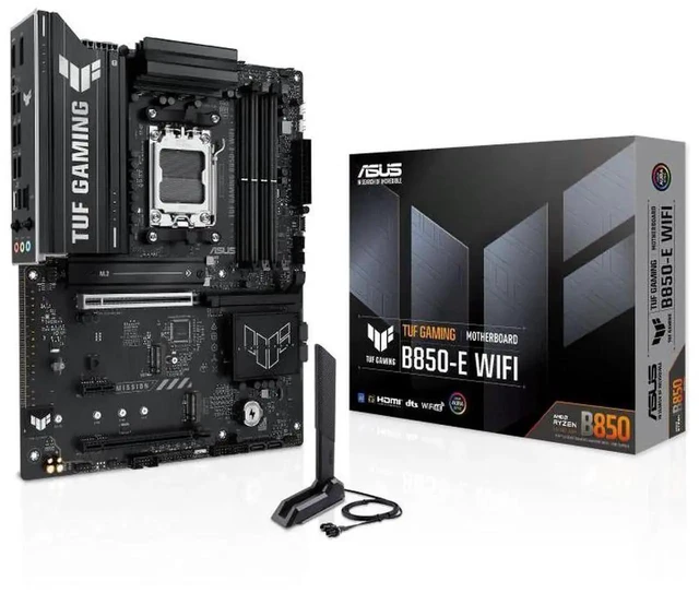 Alt view image 7 of 7 - ASUS TUF GAMING B850-E WIFI Motherboard & AMD Ryzen 5 9600X CPU Combo, AMD AM5 B850 ATX motherboard, DDR5,PCIe 5.0 Ready, M.2 slots x3, Wi-Fi 6E, 2.5Gb Ethernet, USB 20Gbps Type-C,USB 10Gbps Type-C