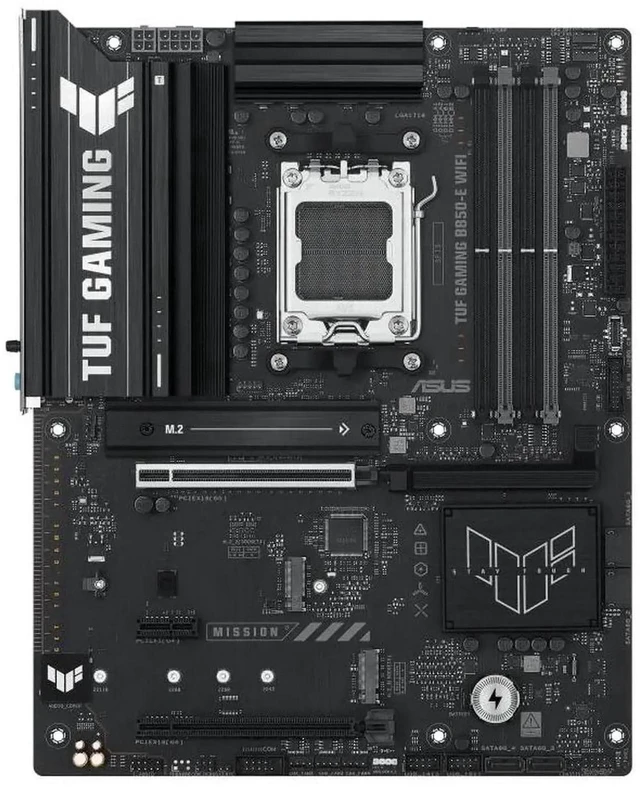 Alt view image 2 of 7 - ASUS TUF GAMING B850-E WIFI Motherboard & AMD Ryzen 5 9600X CPU Combo, AMD AM5 B850 ATX motherboard, DDR5,PCIe 5.0 Ready, M.2 slots x3, Wi-Fi 6E, 2.5Gb Ethernet, USB 20Gbps Type-C,USB 10Gbps Type-C