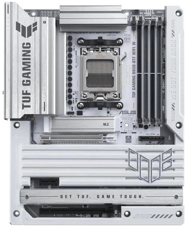 Alt view image 2 of 7 - ASUS TUF GAMING B850-BTF WIFI W Motherboard & AMD Ryzen 9 9900X3D CPU Combo, AMD B850 ATX Motherboard,AM5,Hidden-Connector Design,14+2+1 80A DrMOS Power Stages,PCIe 5.0 Ready,3X M.2,Wi-Fi 7, 2.5Gb LAN