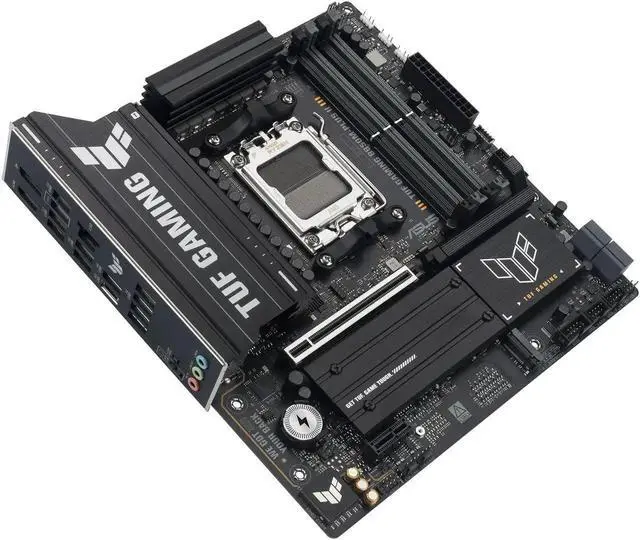 Alt view image 6 of 7 - ASUS TUF GAMING B850M-PLUS II Motherboard & AMD Ryzen 5 9600X CPU Combo, AMD AM5 B850 mATX, DDR5, three M.2 slots, four SATA 6Gb/s port, one Realtek 2.5Gb Ethernet, Aura Sync