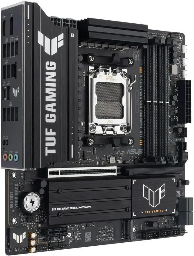 Alt view image 5 of 7 - ASUS TUF GAMING B850M-PLUS II Motherboard & AMD Ryzen 5 9600X CPU Combo, AMD AM5 B850 mATX, DDR5, three M.2 slots, four SATA 6Gb/s port, one Realtek 2.5Gb Ethernet, Aura Sync
