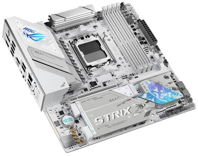 Alt view image 6 of 7 - ASUS ROG STRIX B850-G GAMING WIFI S Motherboard & AMD Ryzen 5 9600X CPU Combo, AMD AM5 B850 mATX white Motherboard, DDR5 WIFI 7,4x M.2, PCIe 5.0 x16, USB 20Gbps Type-C, Ryzen 5 9000 Series