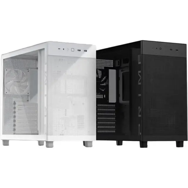 Alt view image 6 of 6 - ASUS AP303 Ice Cube ATX Side-Panel Window Case, supports ATX motherboards, supports up to 360mm liquid cooling, dual GPU mounting brackets, 20Gbps USB-C port, maximum GPU length of 360mm, white