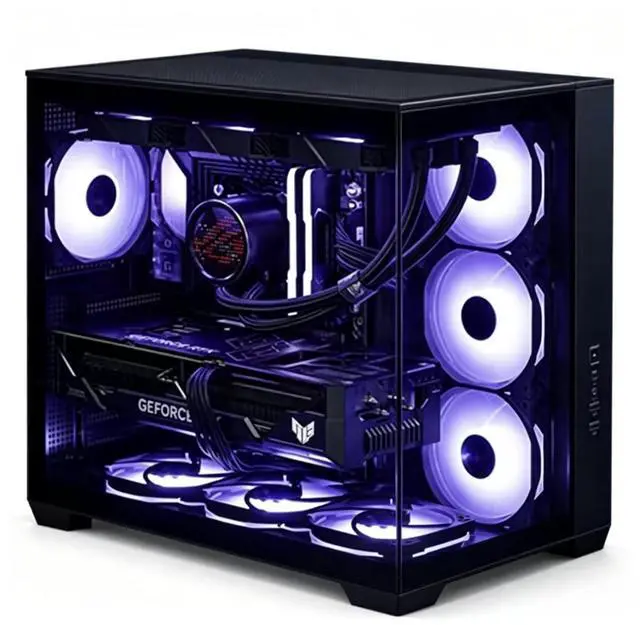 Alt view image 4 of 6 - ASUS Neptune A32 Column-Free Seaview Case, supports ATX motherboards, removable hard drive trays, easy-to-disassemble mortise-and-tenon design, supports fans up to 10 x 12 cm, black
