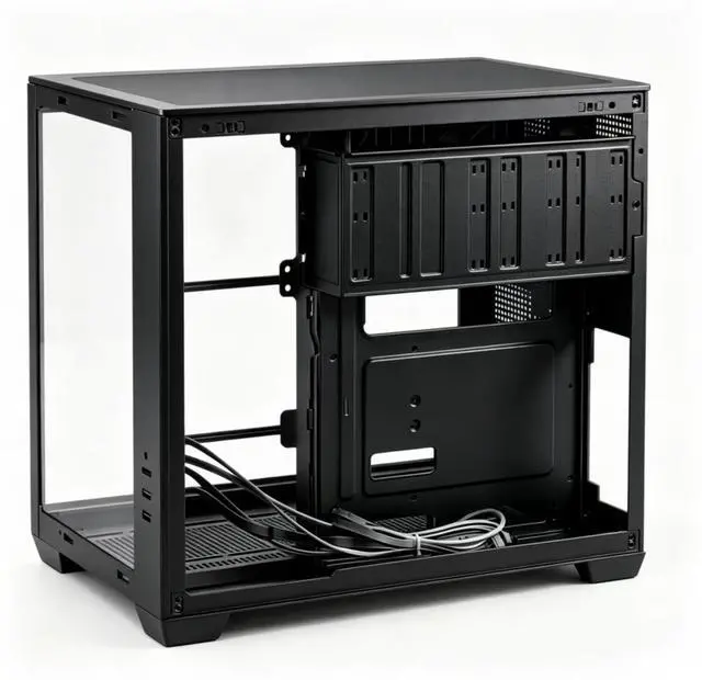 Alt view image 6 of 6 - ASUS Neptune A32 Column-Free Seaview Case, supports ATX motherboards, removable hard drive trays, easy-to-disassemble mortise-and-tenon design, supports fans up to 10 x 12 cm, black