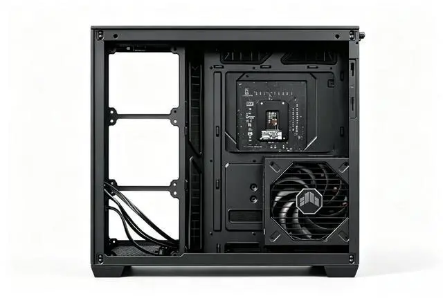 Alt view image 2 of 6 - ASUS Neptune A32 Column-Free Seaview Case, supports ATX motherboards, removable hard drive trays, easy-to-disassemble mortise-and-tenon design, supports fans up to 10 x 12 cm, black