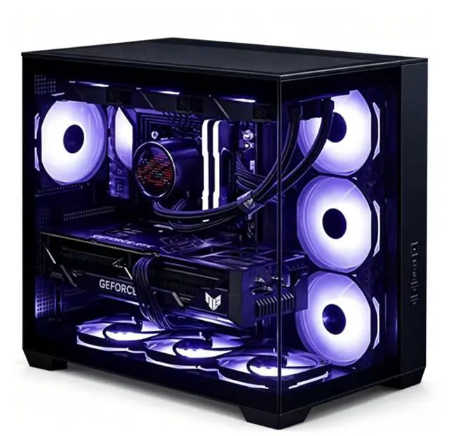 Alt view image 5 of 6 - ASUS Neptune A32 Column-Free Seaview Case, supports ATX motherboards, removable hard drive trays, easy-to-disassemble mortise-and-tenon design, supports fans up to 10 x 12 cm, black