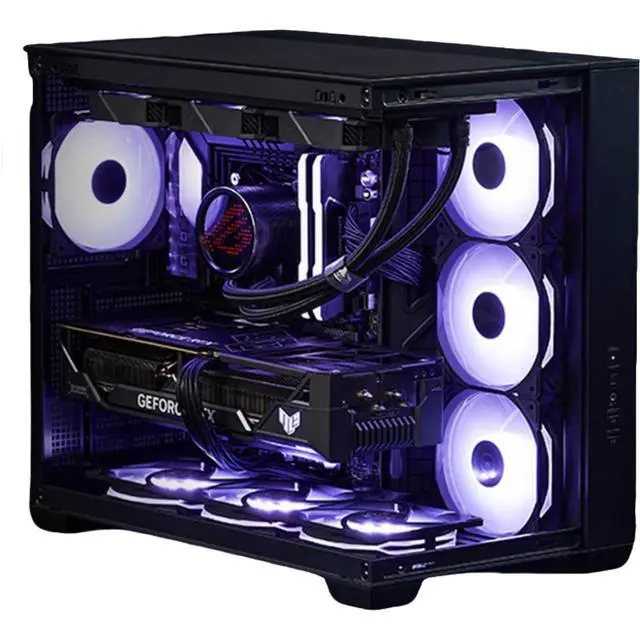 Alt view image 3 of 6 - ASUS Neptune A32 Column-Free Seaview Case, supports ATX motherboards, removable hard drive trays, easy-to-disassemble mortise-and-tenon design, supports fans up to 10 x 12 cm, black
