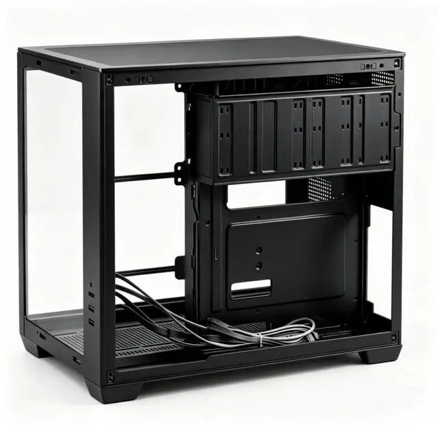 Alt view image 2 of 6 - ASUS Neptune A32 Column-Free Seaview Case, supports ATX motherboards, removable hard drive trays, easy-to-disassemble mortise-and-tenon design, supports fans up to 10 x 12 cm, black