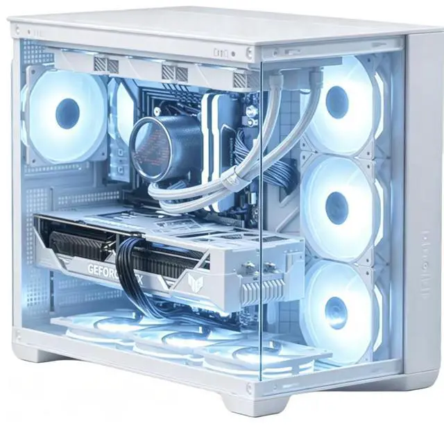 Alt view image 6 of 6 - ASUS Neptune A32 Column-Free Seaview Case, supports ATX motherboards, removable hard drive trays, easy-to-disassemble mortise-and-tenon design, supports fans up to 10 x 12 cm, white