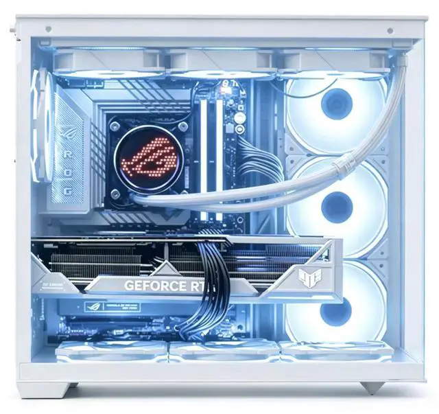 Alt view image 5 of 6 - ASUS Neptune A32 Column-Free Seaview Case, supports ATX motherboards, removable hard drive trays, easy-to-disassemble mortise-and-tenon design, supports fans up to 10 x 12 cm, white