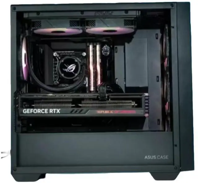 Alt view image 2 of 7 - ASUS A21 Zhuiying Mid-Tower Case, M-ATX and Mini-ITX motherboard support, supports rear-mounted motherboards, supports 360 or 280 radiator, tempered glass side panel, Shadow Black