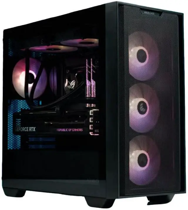 Alt view image 5 of 7 - ASUS A21 Zhuiying Mid-Tower Case, M-ATX and Mini-ITX motherboard support, supports rear-mounted motherboards, supports 360 or 280 radiator, tempered glass side panel, Shadow Black