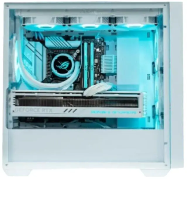 Main image of ASUS A21 Mid-Tower Case, supports M-ATX and Mini-ITX motherboards, supports rear-mounted motherboards, supports 360mm or 280mm radiators, tempered glass side panel, Light & Shadow White