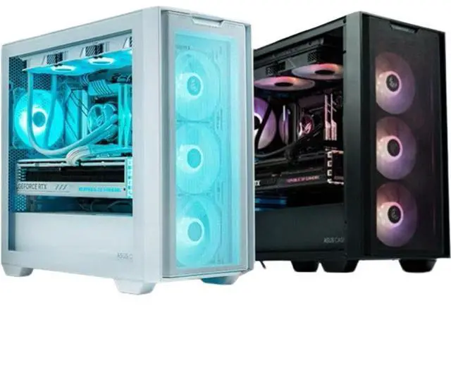 Alt view image 7 of 7 - ASUS A21 Mid-Tower Case, supports M-ATX and Mini-ITX motherboards, supports rear-mounted motherboards, supports 360mm or 280mm radiators, tempered glass side panel, Light & Shadow White